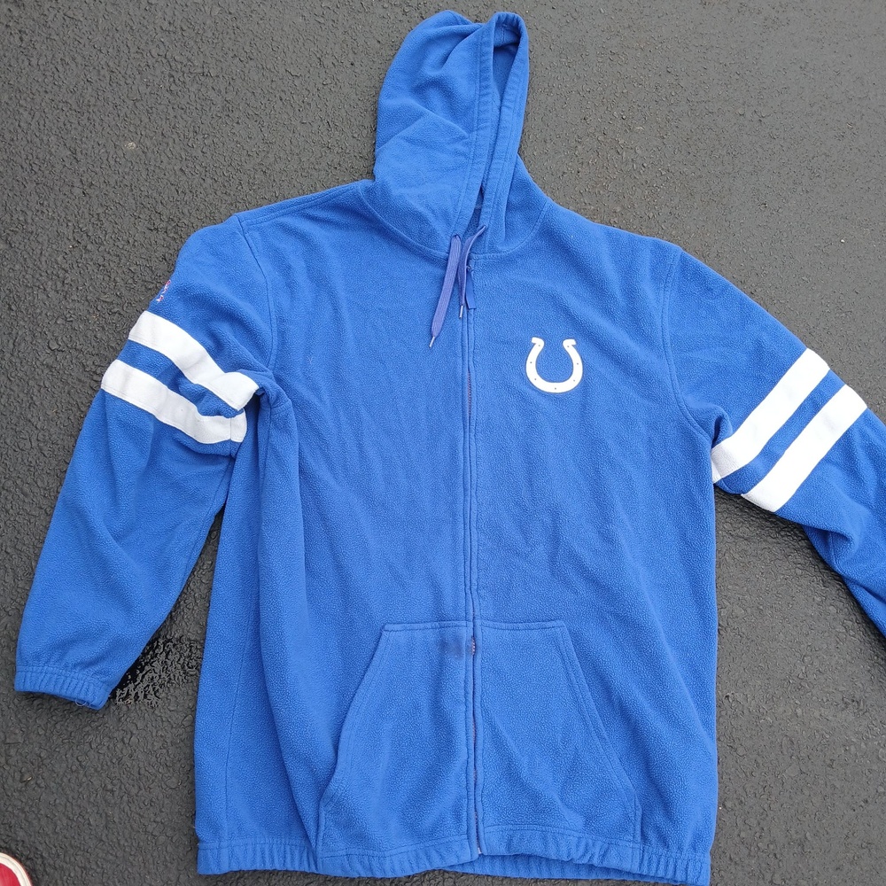 Indianapolis Colts Hoodie Mens XL Blue NFL Football Team Apparel Full Zip